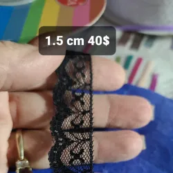 Encaje negro.de 1.5 cm 
