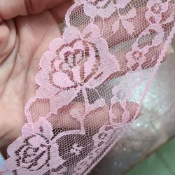 Encaje rosado 7cm.ancho