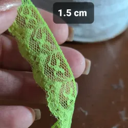 Encaje verde de 1.5 cm 