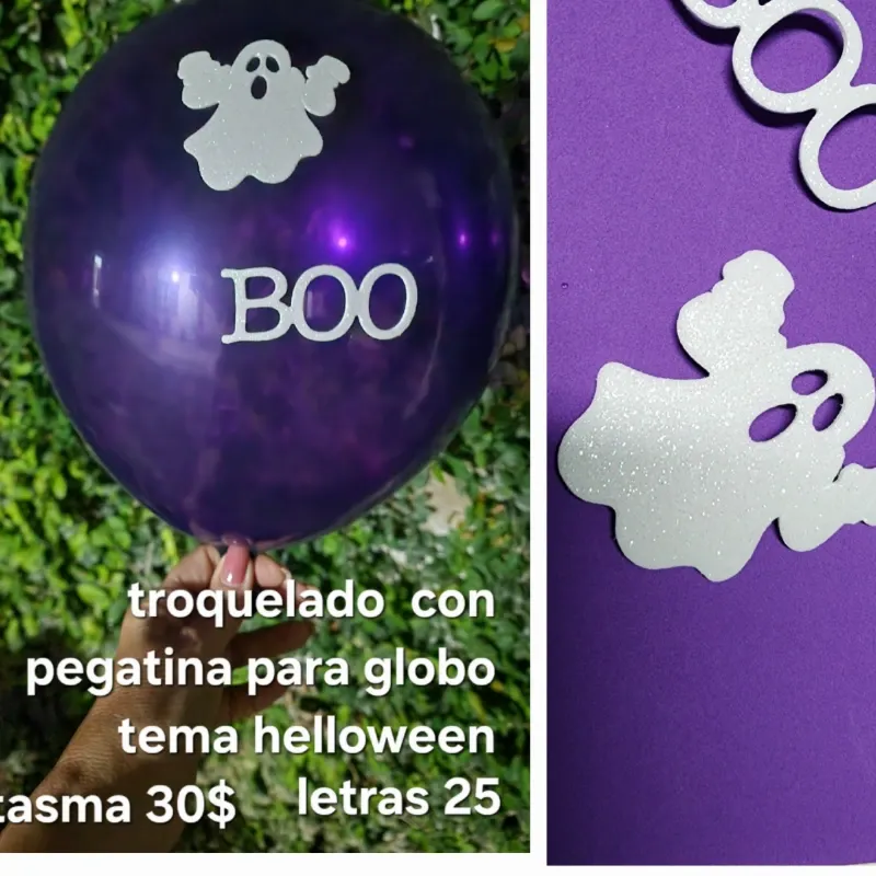 Fantasma troquelado para pegar en globo