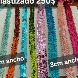 Galones de lentejuela  elastizado