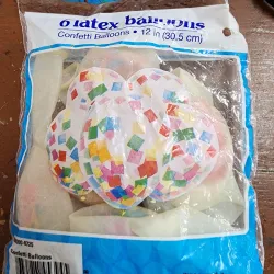 Globos con confeti paquete 12 globos