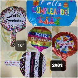 Globos Feliz cumpleaños 10"
