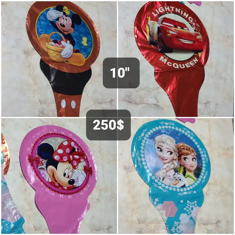 Globos tematicos  10 pulgadas con base 