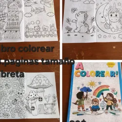 Libros colorear tamaño  libreta 8 hojas