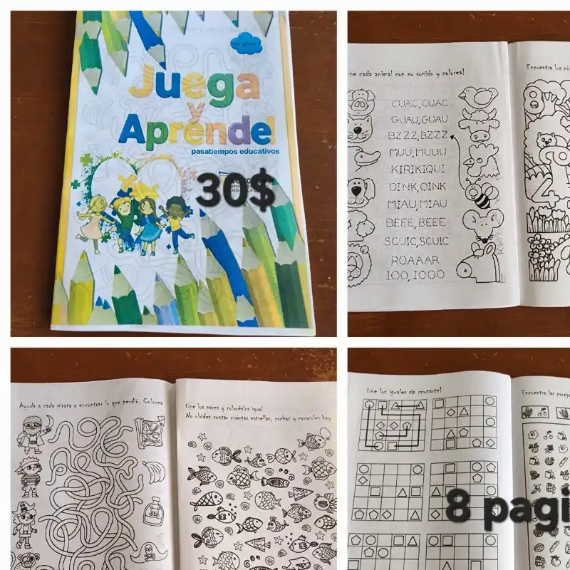 Libros para actividades tamaño libreta 8 hojas