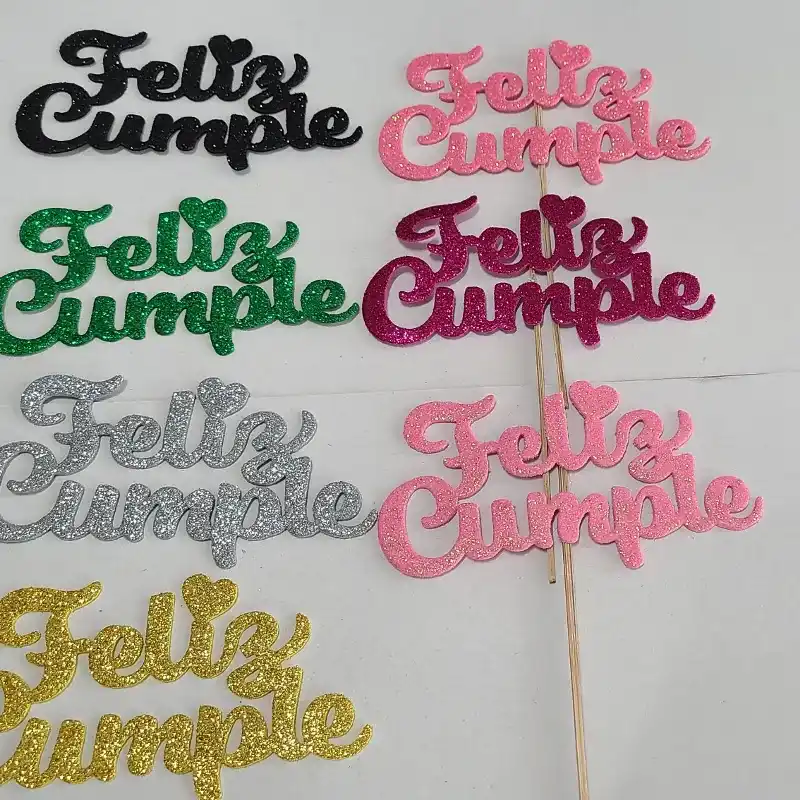 Topers troquelados feliz cumpleanos 