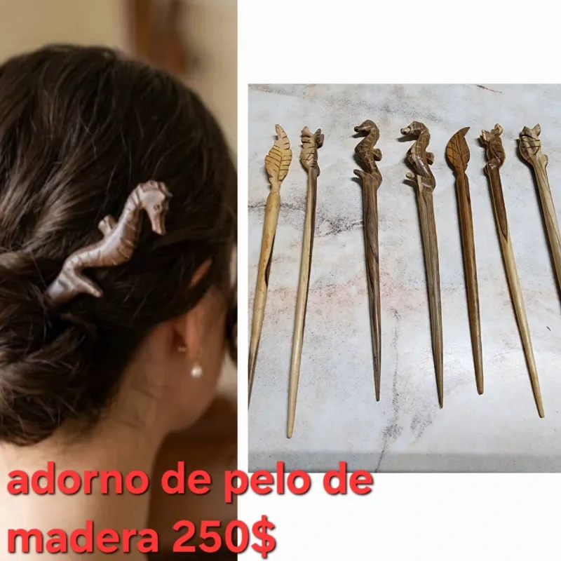 Palitos de madera para pelo