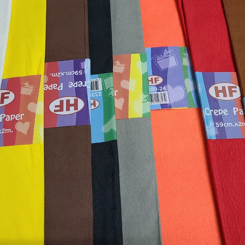 Papel crepe solo.los colores foto