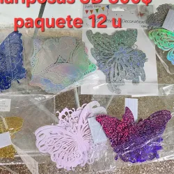 Paquete de 12 mariposa  metalizadas