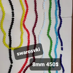 Piedras cristal 6 mm ancho  largo 45 cm 