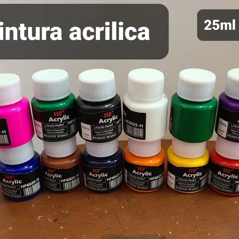 Pinturas acrilicas 25ml negro agotado