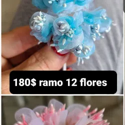 Ramo 10 flores pequeñas de horganza 