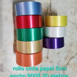 Rollo cinta papel 3cm ancho 30 metros