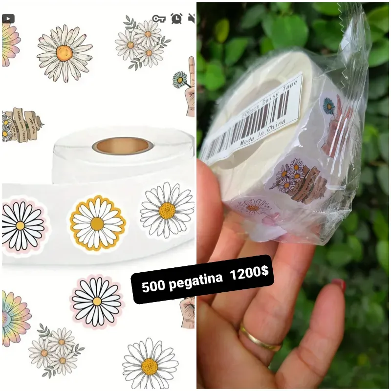 Rollo de 500 pegatinas 