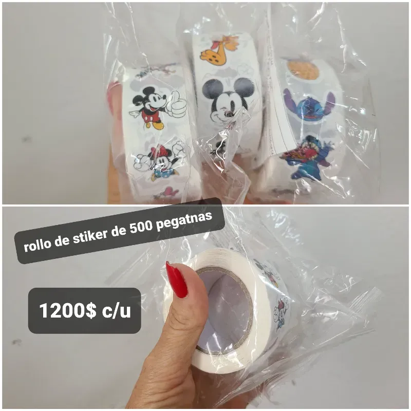 Rollo stiker de papel.500 pegatinas 