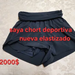 Saya deportiva con chor debajo elastizada
