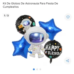 Set d globos metálicos astronauta