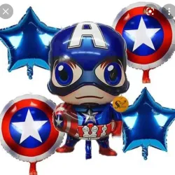 Set d globos metálicos capitan América 