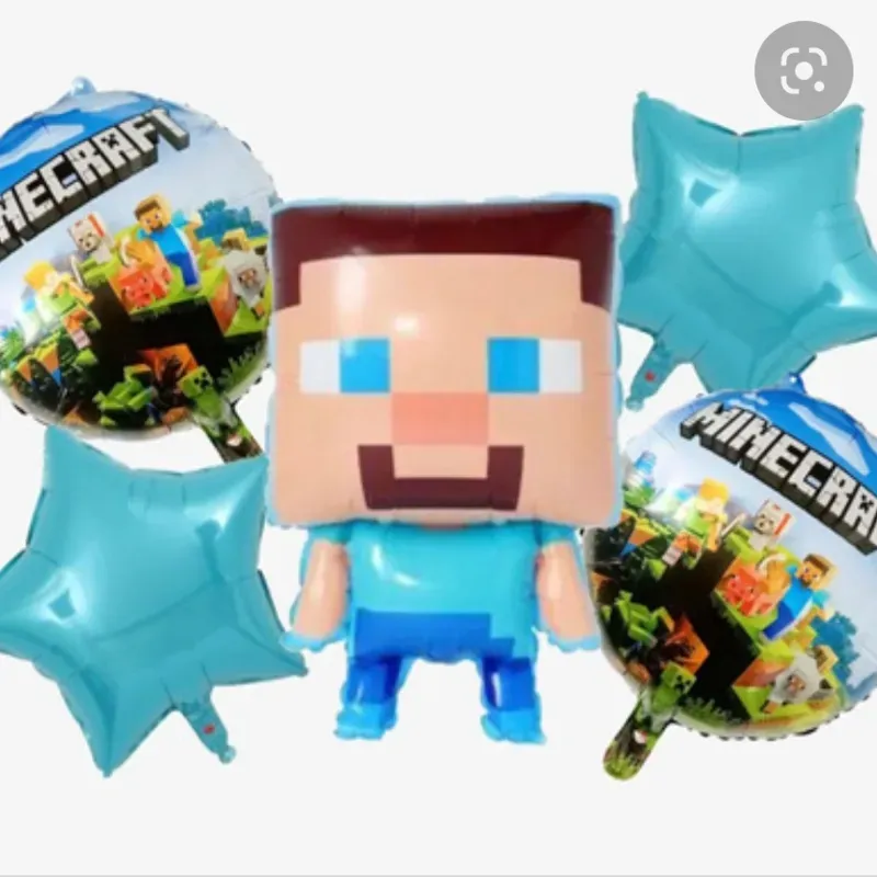 Set d globos metálicos MineCraft