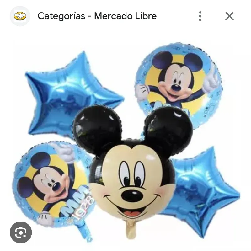 Set de globos metálicos Mickey Mousse