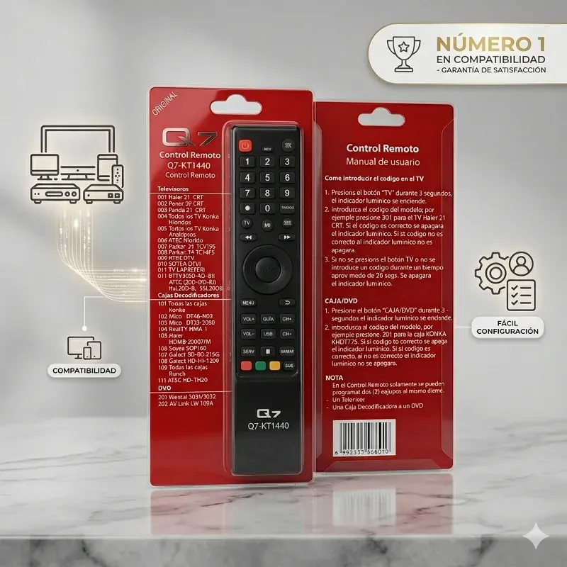 Mando o Control universal para TV/CAJA/DVD