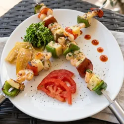 Brochetas de Camarón