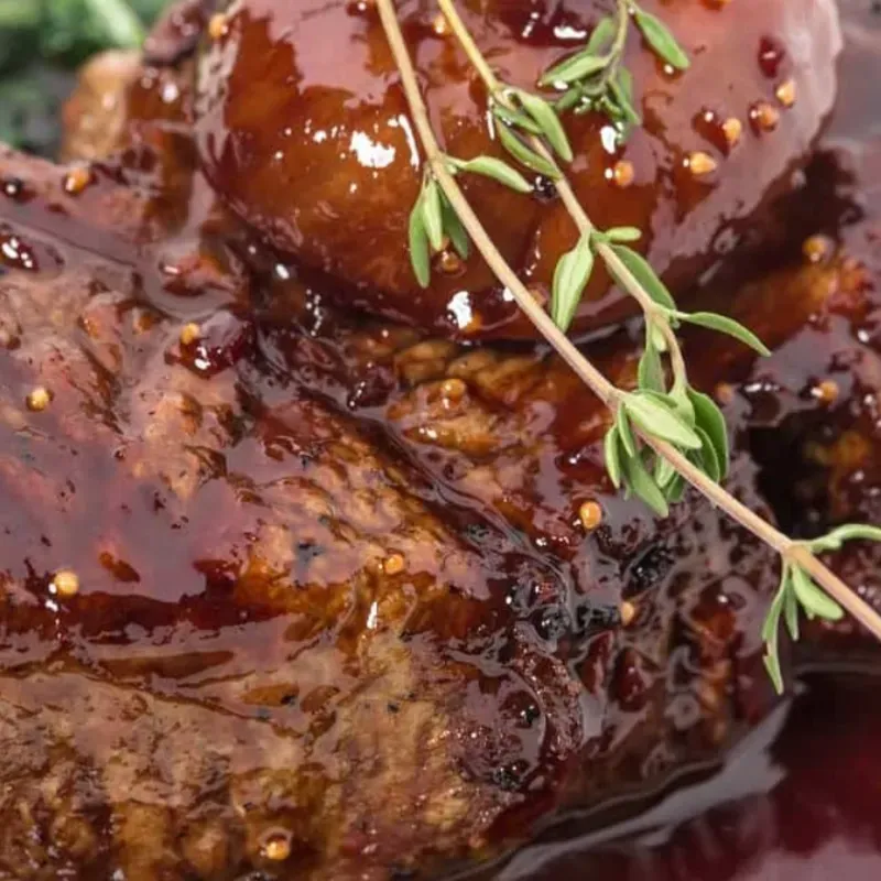 Lomo de Cerdo al Vino Tinto. 