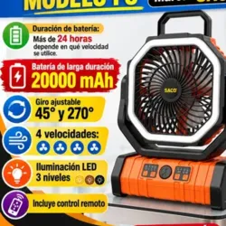 Ventilador recargable