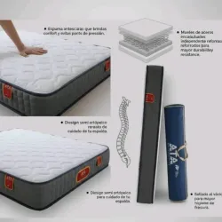 Colchón ATA camero con set de 2 Almohadas