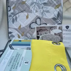 Combo sobrecama king + cortinas #7