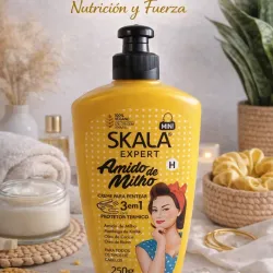 Crema para peinar Skala 3 en 1 Amido de Milho