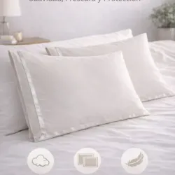 Funda para almohada beige