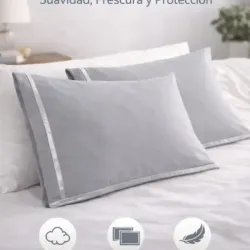 Funda para almohada gris