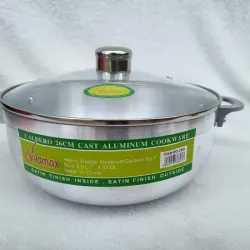 Olla de aluminio con tapa