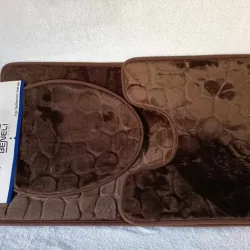 Set de alfombras para baño (3 piezas)