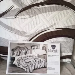 Sobrecama reversible estampada king