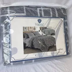 Sobrecama reversible estampada Queen