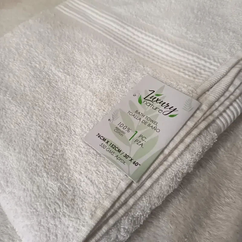 Toalla blanca 100% algodón 76x152cm