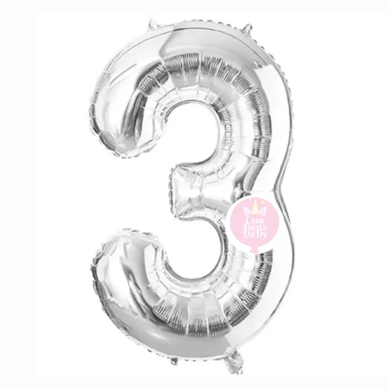 #3 plateado de 16"