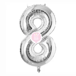 #8 plateado de 16"