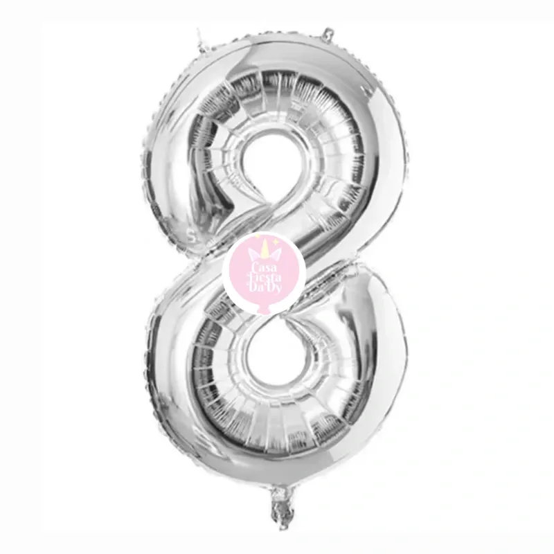 #8 plateado de 16"