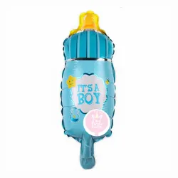 Globo de biberón azul de 14"