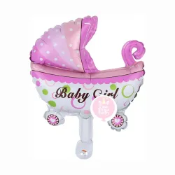 Globo de coche rosado de 14"