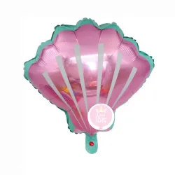 Globo de concha rosada de 14"
