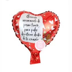 Globo de corazón con diseño de 10" 01