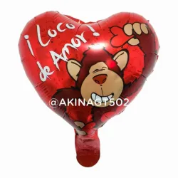 Globo de corazón con diseño de 10" 01