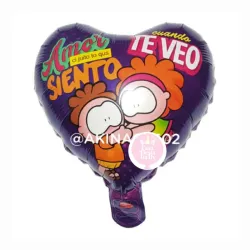 Globo de corazón con diseño de 10" 02
