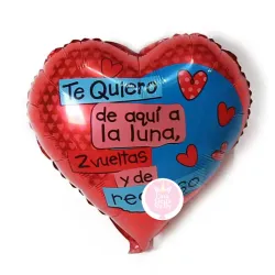 Globo de corazón con diseño de 18" 01