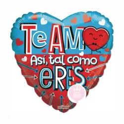 Globo de corazón con diseño de 18" 02